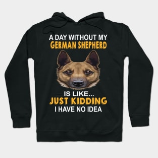 A Day Without My German Shepherd Is Like Just Kidding I Have No Idea Hoodie